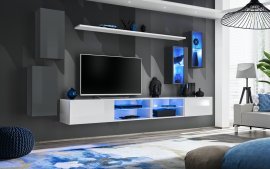 Regal für das Wohnzimmer Switch XXV 280 cm LED - graphit/weiß