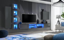 Regal für das Wohnzimmer Switch XXVI 320 cm LED - Graphit