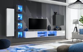 Regal für Wohnzimmer Switch XXVI 320 cm LED - weiß/graphit