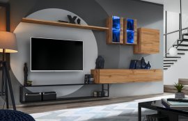 Regal für das Wohnzimmer Switch Met I - Wotan Eiche