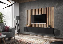 Regal für das Wohnzimmer Verti 2 - Schwarz/Hickory Jackson
