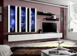 Regal für das Wohnzimmer FLY E3 - schwarz/weiß