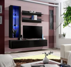 Regal für das Wohnzimmer FLY H2 - schwarz