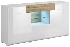 Kommode Toledo 2 – Weiß/San Remo Eiche – 2494DW26