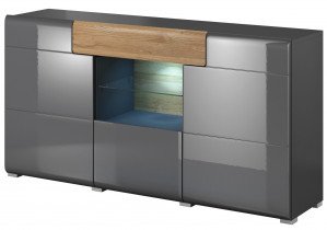 Kommode Toledo 2 – Anthrazit/Eiche Grandson – 24JKDW26