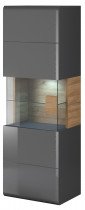 Vitrine Toledo 2 – Anthrazit/Eiche Grandson – 24JKDW07