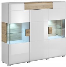 Kommode Toledo 4 – Weiß/San Remo Eiche – 2494DW46