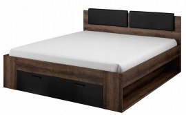 Bett Galaxy 160x200 cm – Eiche Monastery/Schwarz – 24ZBEA51