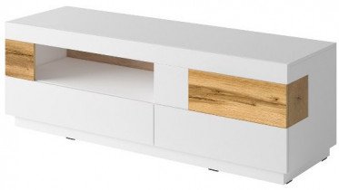 TV-Schrank Silke klein – Weiß/Eiche Wotan – 247JGY41