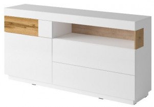 Kommode Silke 4 – Weiß/Eiche Votan – 247JGY47