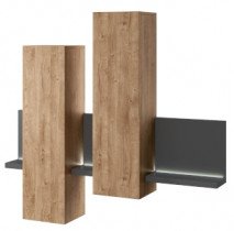 Hängeschrank Bota – Anthrazit/Eiche Ribbec – 24JRFG04