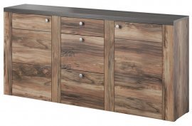 Kommode Larona groß – Nussbaum Satin/Touchwood – 24Z6DZ25