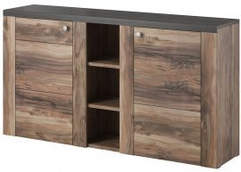 Kommode Larona klein – Nuss Satin/Touchwood – 24Z6DZ26