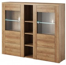 Vitrine Larona groß – Eiche Riviera – 24XCDZ46