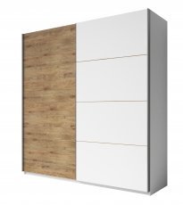 Kleiderschrank mit Schiebetüren Galaxy 270 cm – heller Eichenfarbton/Weiß – 2493EA19