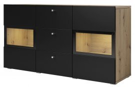 Kommode Baros – Artisan/Schwarz Supermatt – 24RCBM26