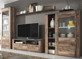 Wohnwand Larona – Nussbaum Satin/Touchwood – 24Z6DZ10