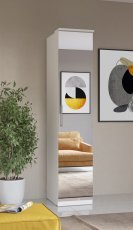 Garderobenschrank Optima schmal mit Spiegel - 2497KL57