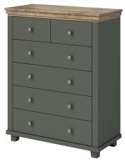 Kommode Evora S – Grün/Eiche Lefkas – 24ZRJU45