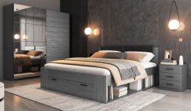Schlafzimmer Galaxy – Eiche Carbon