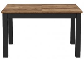 Ausziehbarer Esstisch Olin – Appenzeller Fichte/Schwarz – 24ABJC92