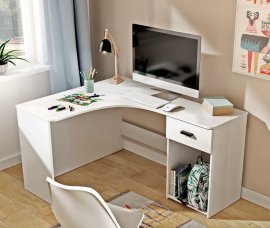 Eck-Schreibtisch Corner – Weiß – 2497LU03