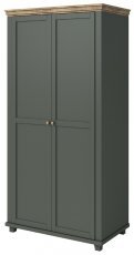 Garderobenschrank Evora S – Grün/Eiche Lefkas – 24ZRJU18