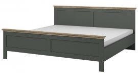 Bett Evora S – 140x200 cm – Grün/Eiche Lefkas – 24ZRJU30