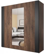 Kleiderschrank Sigma – Eiche Flagstaff/Kupferfaden – 24FWLI18