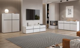 Wohnzimmer und Flur Cross – Weiß/Weiß-Schwarz