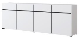 Kommode Cross – Weiß/Weiß-Schwarz – 249WMY25