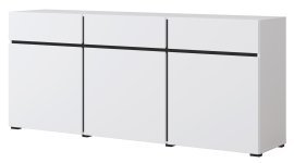 Kommode Cross – Weiß/Weiß-Schwarz – 249WMY43