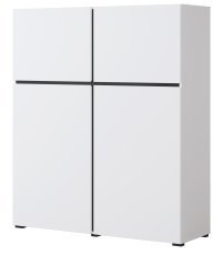 Kommode Cross – Weiß/Weiß-Schwarz – 249WMY76