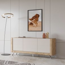 Kommode Kasai – Gold Harbor Eiche / Perfect Touch Cashmere – 24HKMI25