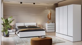 Schlafzimmer Cross S – Weiß