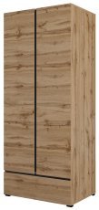 Kleiderschrank Cross S – Eiche Votan/Eiche Votan-Schwarz – 24N6MY18