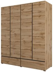 Kleiderschrank Cross S 2 – Eiche Votan/Eiche Votan-Schwarz – 24N6MY20