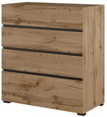 Kommode Cross S – Eiche Votan/Eiche Votan-Schwarz – 24N6MY28