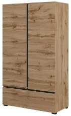 Schrank Cross S – Eiche Votan/Eiche Votan-Schwarz – 24N6MY38