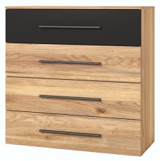 Kommode Beta – Mauvella Eiche/Schwarz – 22MW1627