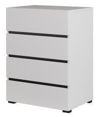 Kommode Cross – weiß/weiß-schwarz – 249WMY27