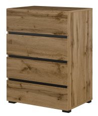 Kommode Cross – Eiche Votan/Votan-Schwarz – 24N6MY27