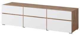 TV-Kommode Cross – Eiche Votan / Weiß – 24N9MY41