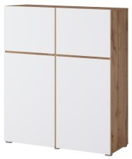 Kommode Cross – Eiche Votan/Weiß – 24N9MY76