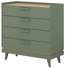 Kommode Scandi – Eiche geölt in verblasstem Grün/verblasstes Grün