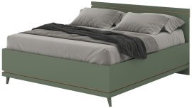 Bett Scandi 180x200 cm – Eiche geölt in verblasstem Grün/verblasstes Grün