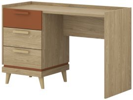 Schreibtisch Scandi – geölte Eiche/geölte Eiche-Ziegel