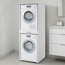 Schrank für Waschmaschine und Trockner Aza – Weiß – 3097ME61