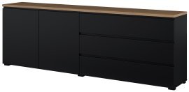 Kommode Modo – Schwarz/Eiche Mauvella – 247VOJ28
