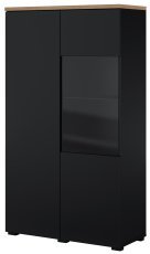 Vitrine Modo – Schwarz/Eiche Mauvella – 24W5OJ44